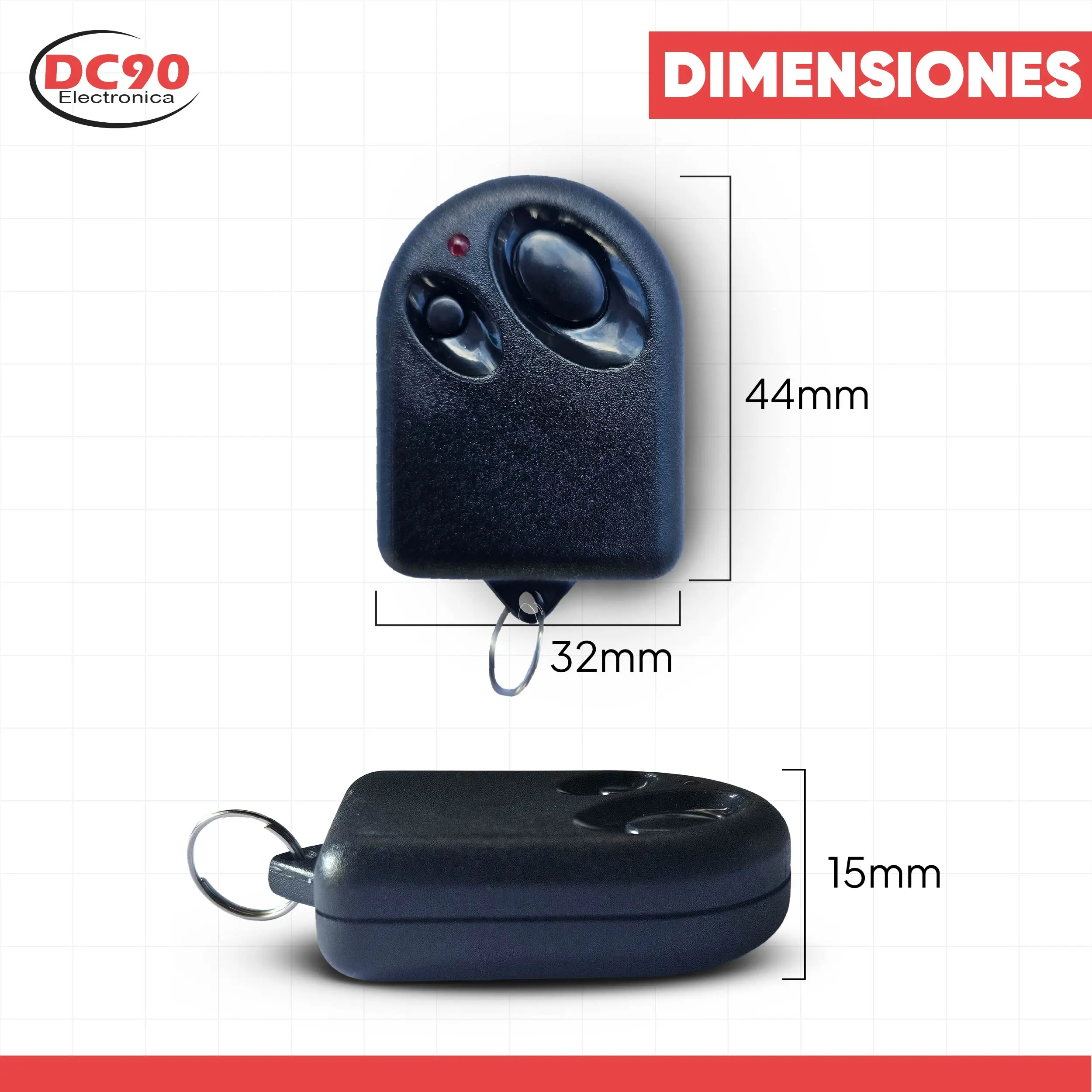 14-Control remoto 2 canales - 433mhz - Imagen 3